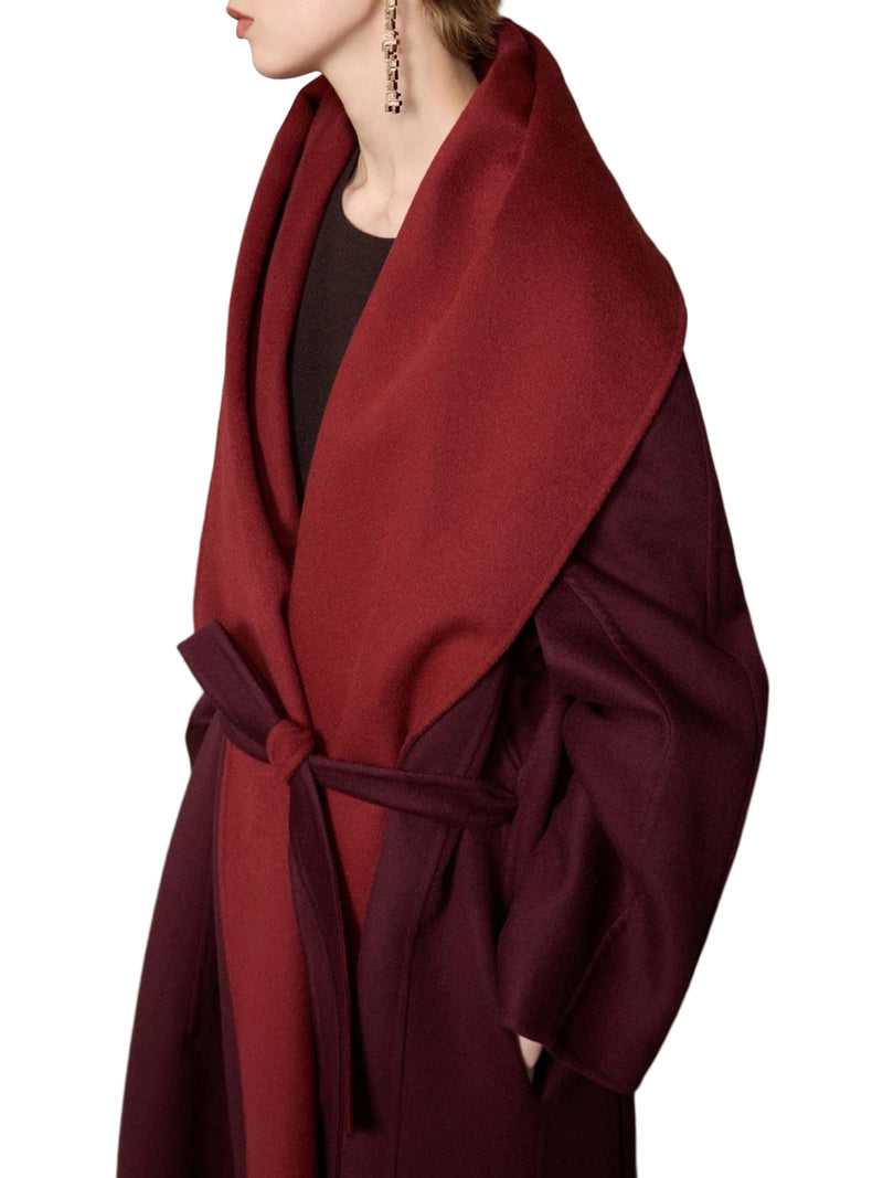 CAPPOTTO FOULARD REVERSIBILE IN CACHEMIRE GARZATO