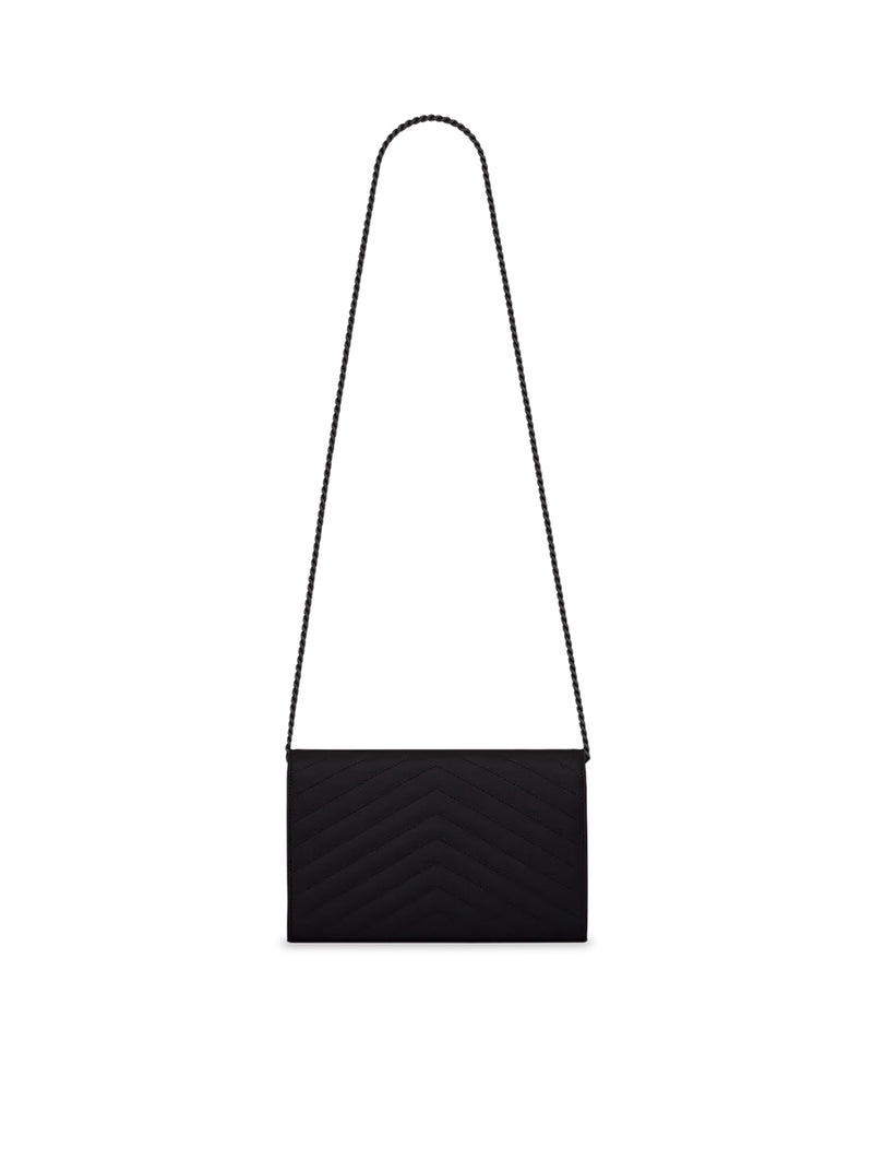 POCHETTE CON CATENA CASSANDRE CLASSICA IN PELLE GRAIN DE POUDRE