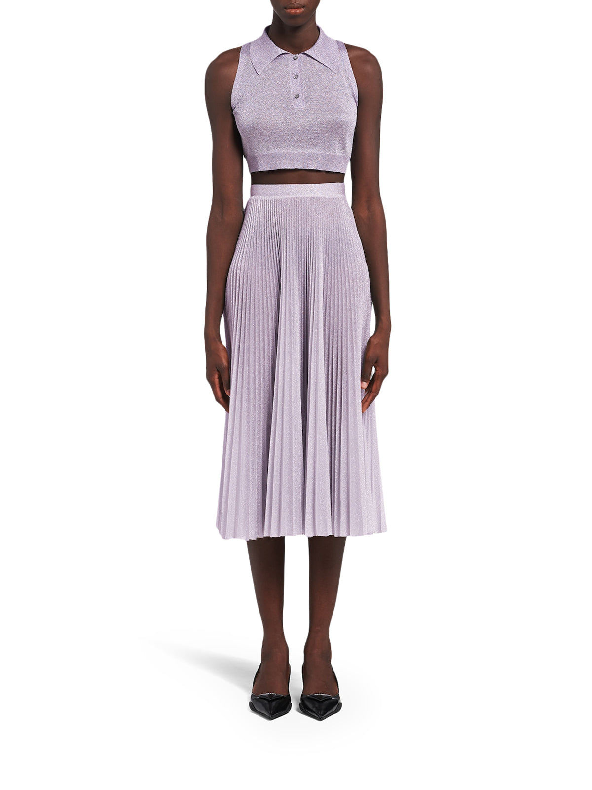 Crop top in lurex