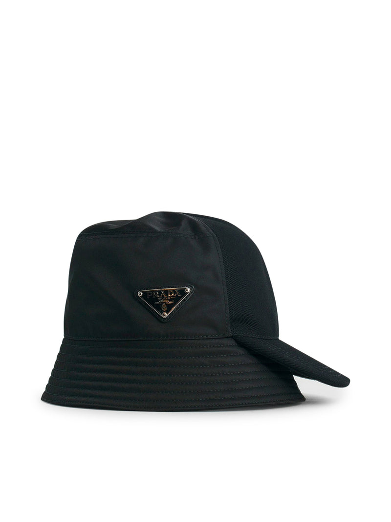 Cappello a secchiello da uomo Prada in re-nylon nero