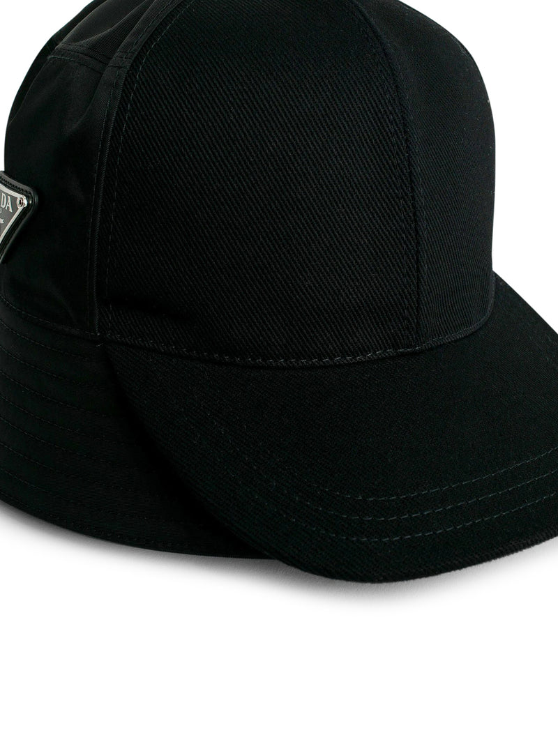 Cappello a secchiello da uomo Prada in re-nylon nero