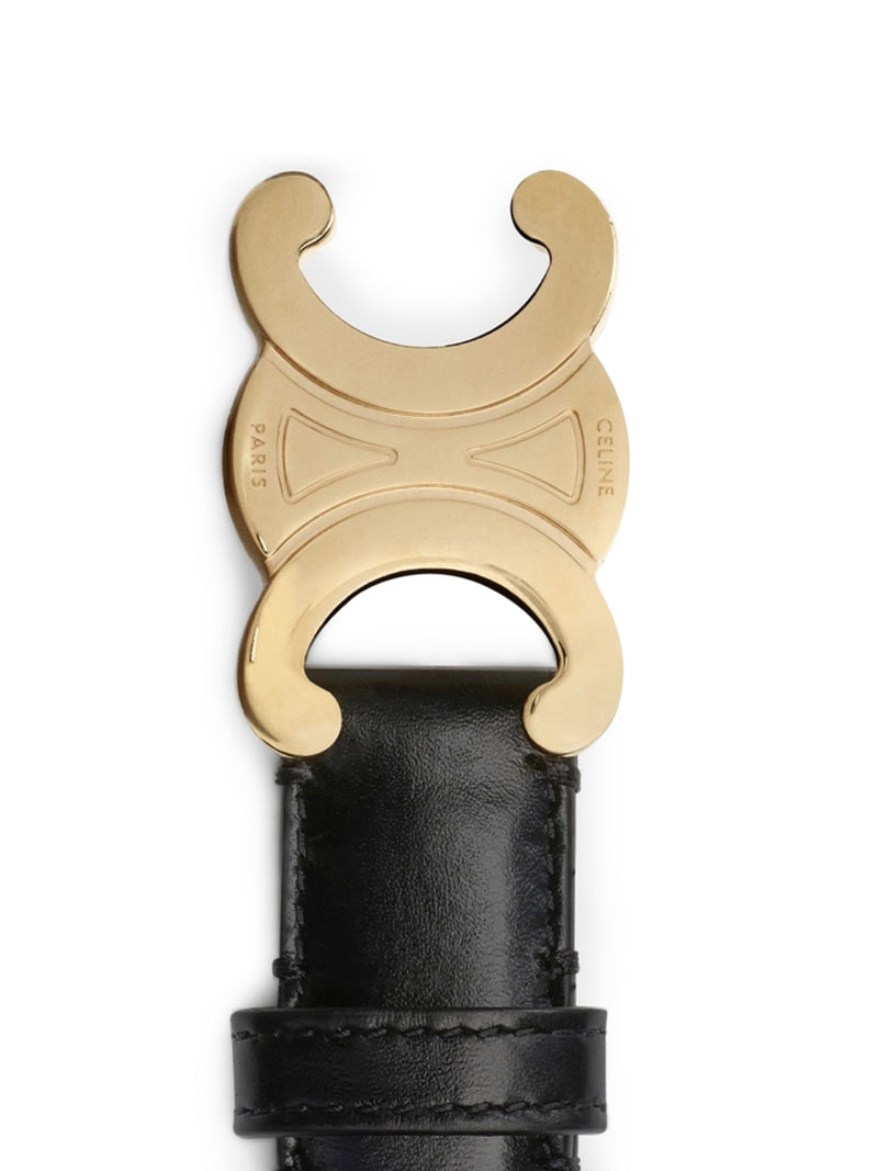 CINTURA TRIOMPHE IN PELLE DI VITELLO LISCIA SCHWARZ