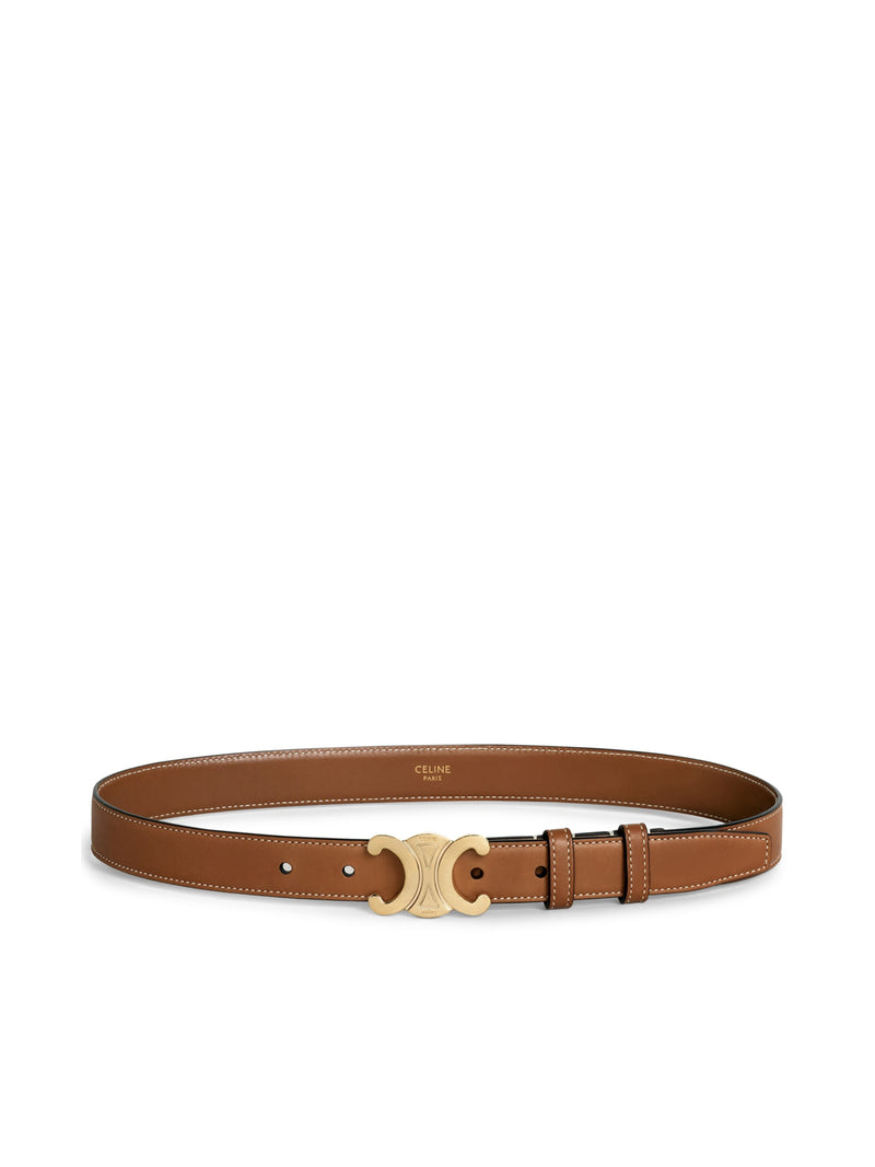 CINTURA TRIOMPHE IN PELLE DI VITELLO NATURALE TAN