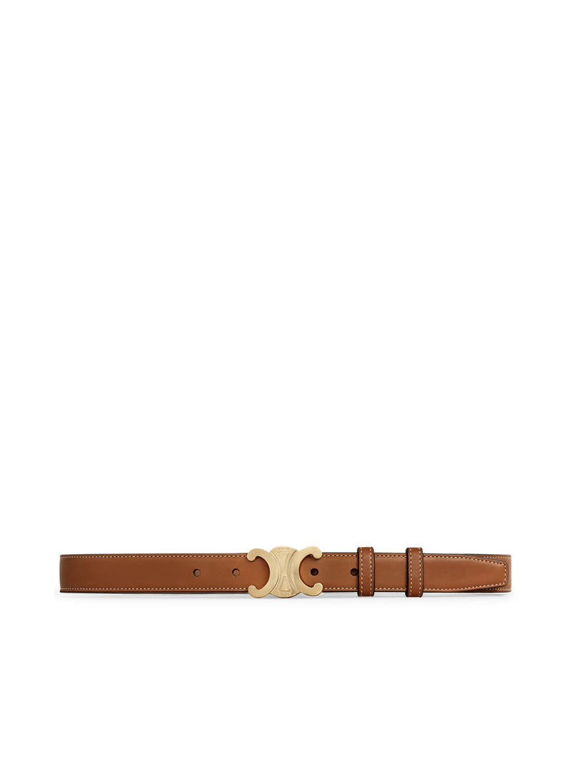 CINTURA TRIOMPHE IN PELLE DI VITELLO NATURALE TAN