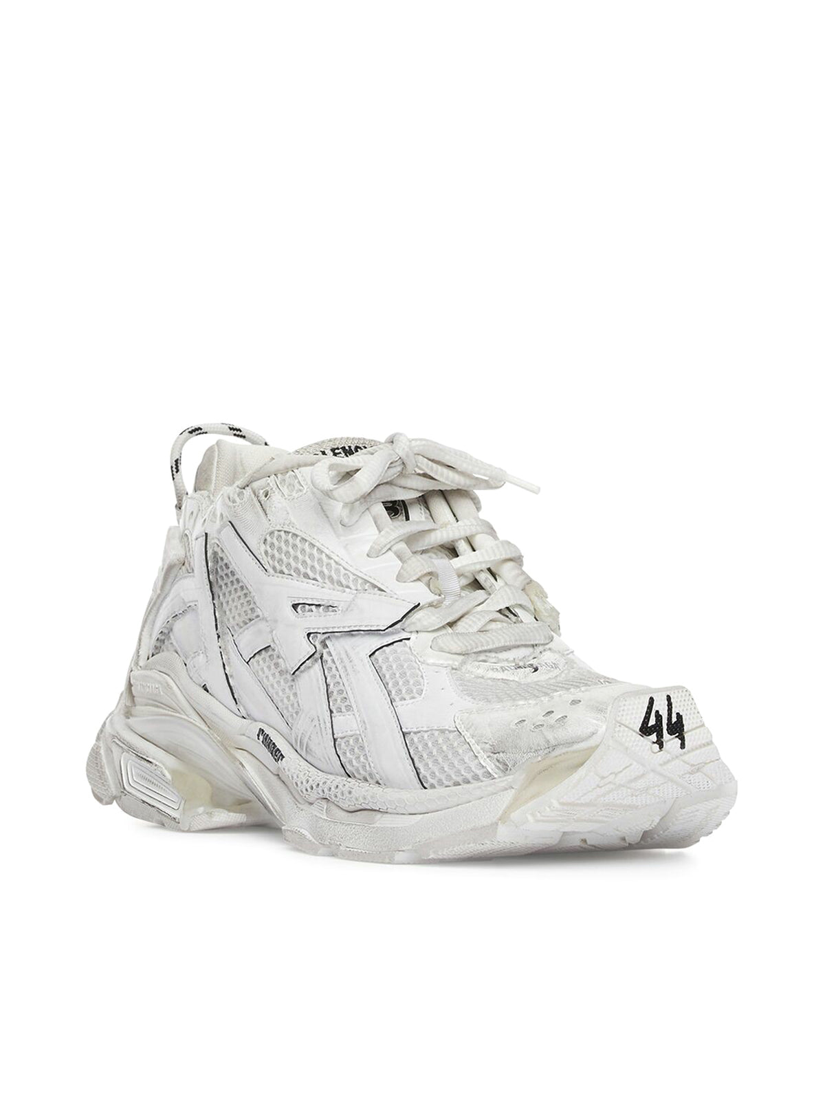 Sneakers Runner in mesh e nylon bianca