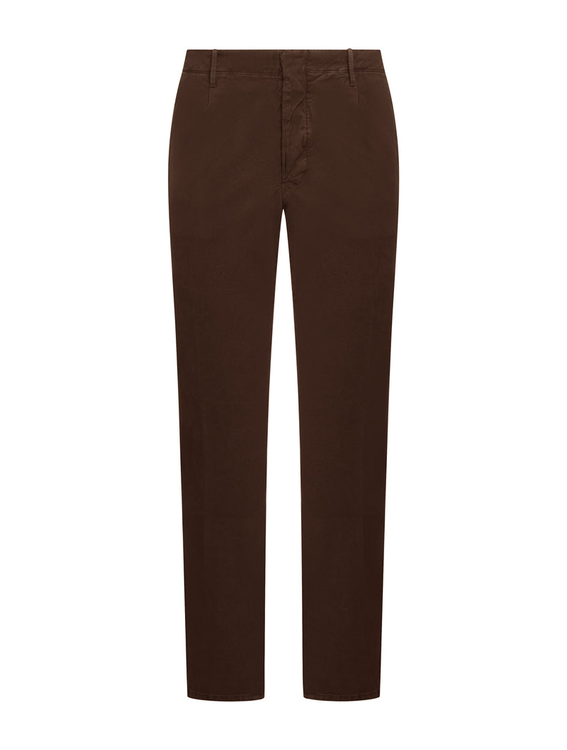 Pantalone slim fit in tricocell stretch organico