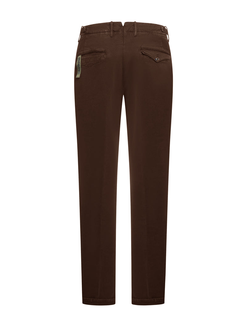 Pantalone slim fit in tricocell stretch organico