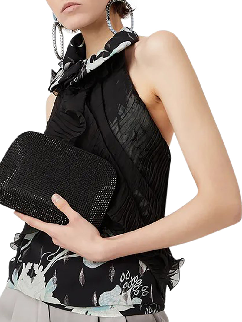 CLUTCH IN RASO E STRASS