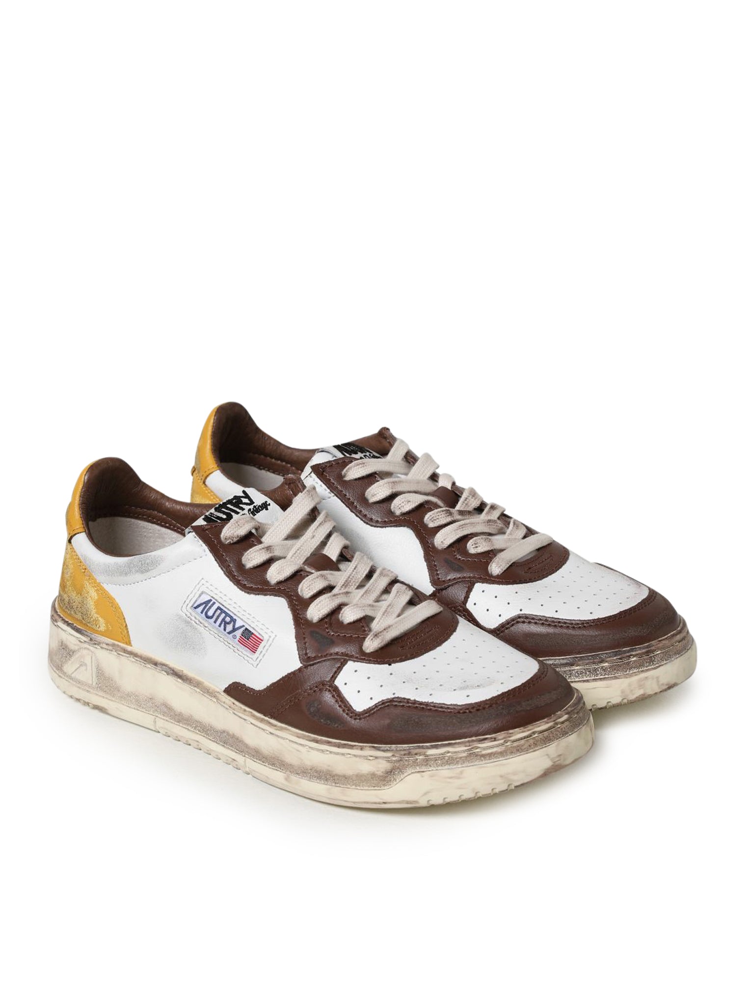Sneakers Autry in pelle con effetto used