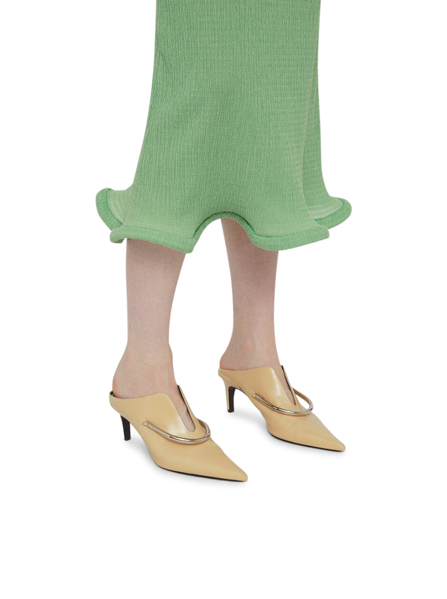 Mules in pelle con tacco alto
