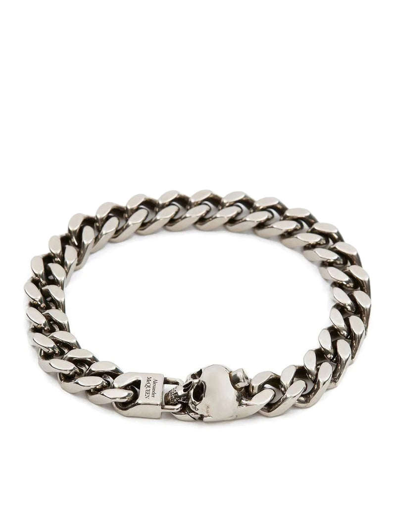 Bracciale a catena con pendente teschio