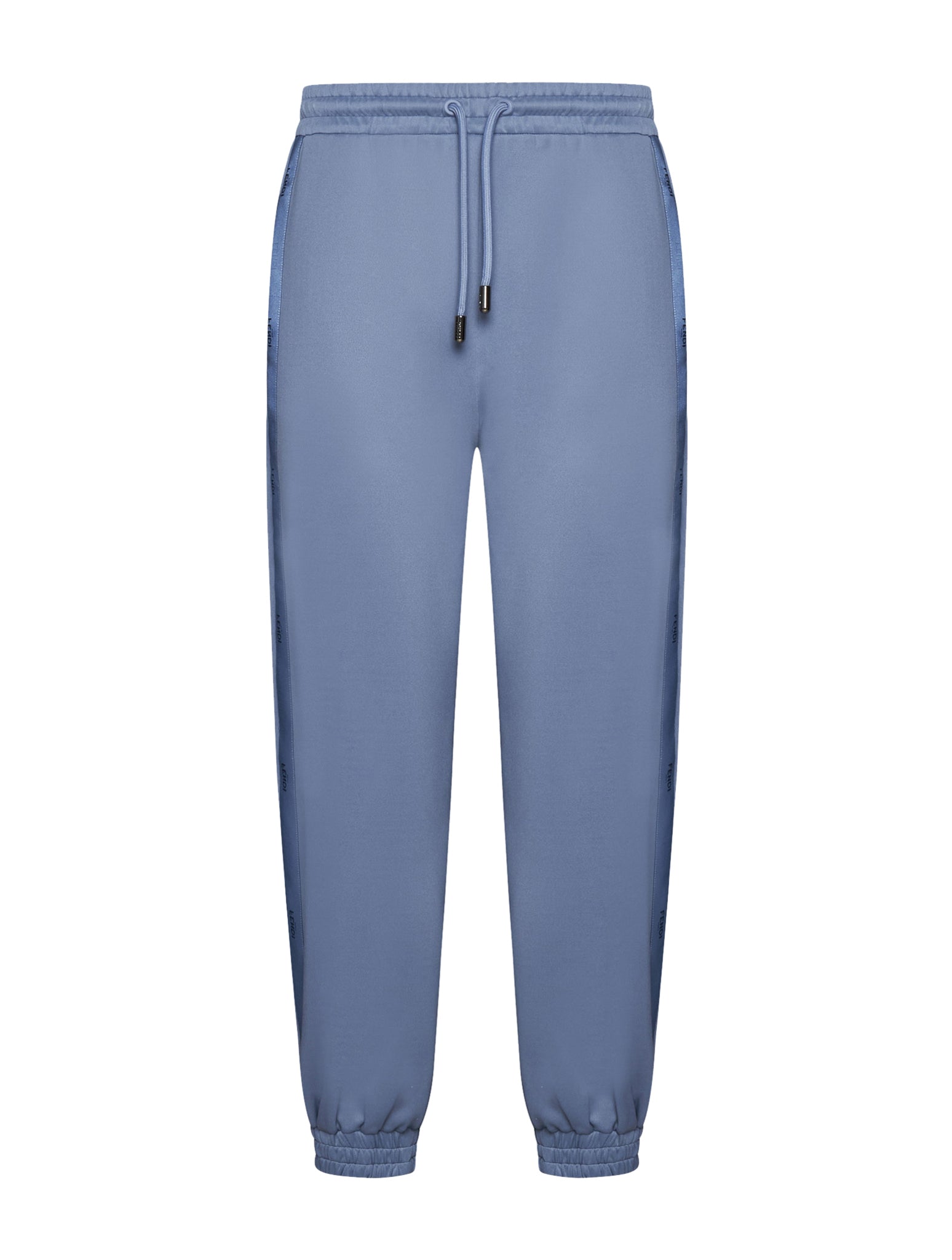 PANTALONI TRACKSUIT CON COULISSE E BANDA CON LOGO AZZURRO IN POLIESTERE DONNA