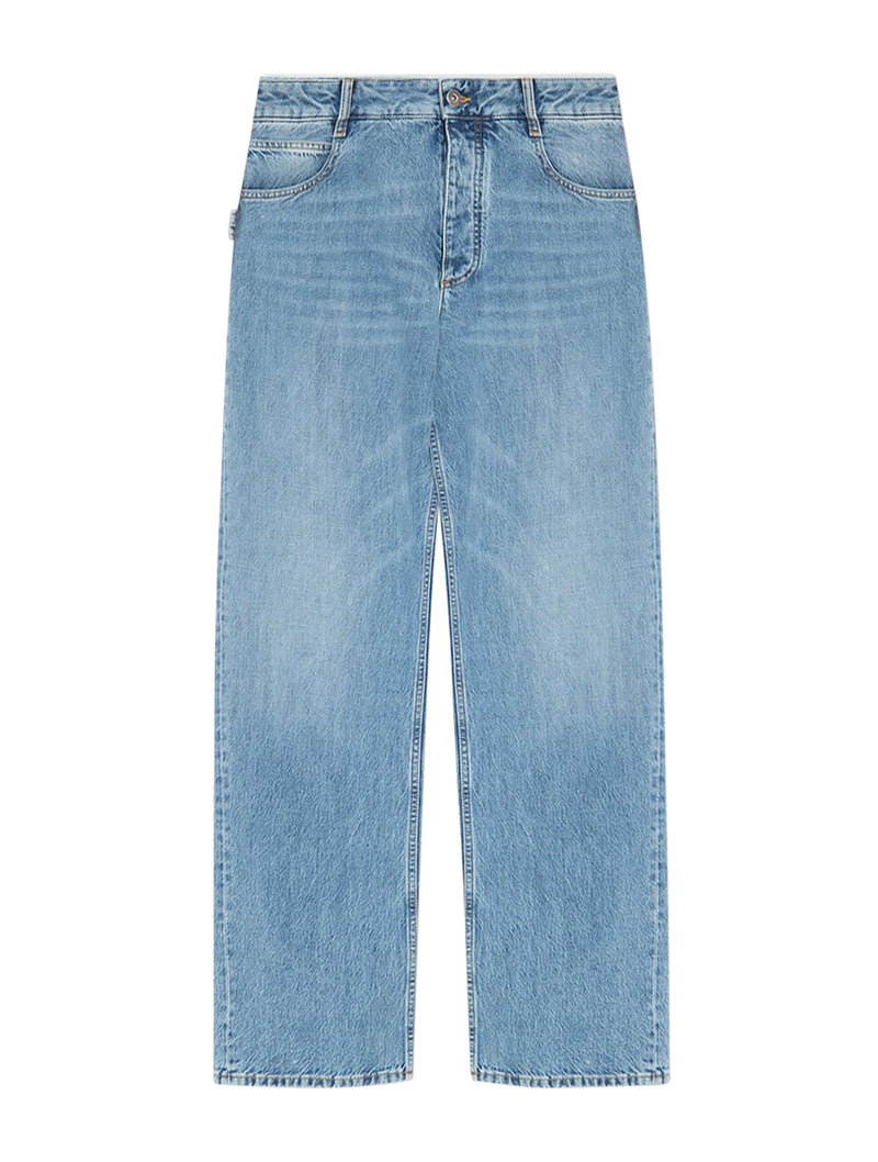 Jeans da donna in denim blu di Bottega veneta