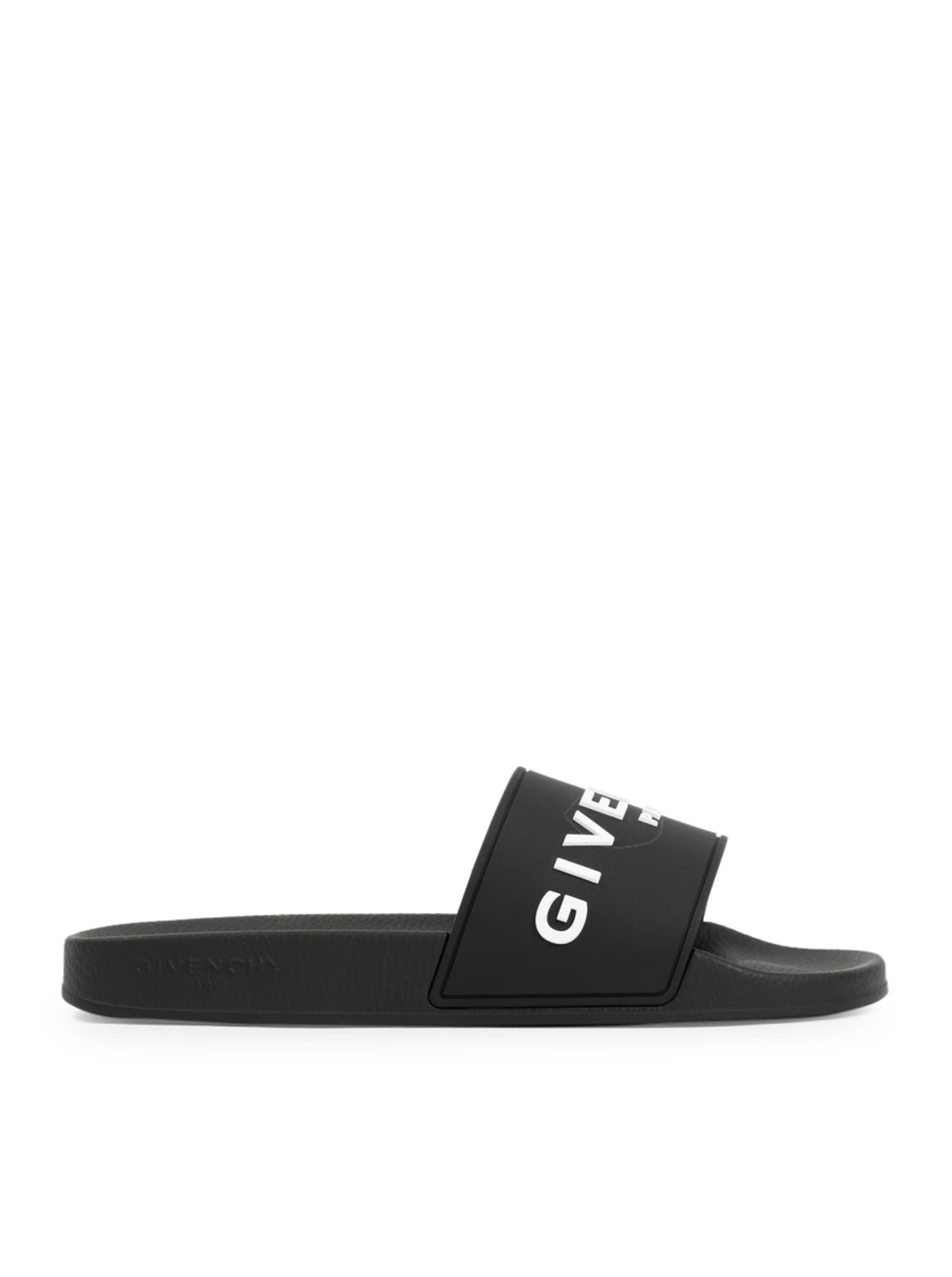Ciabatte Givenchy in gomma nera con logo