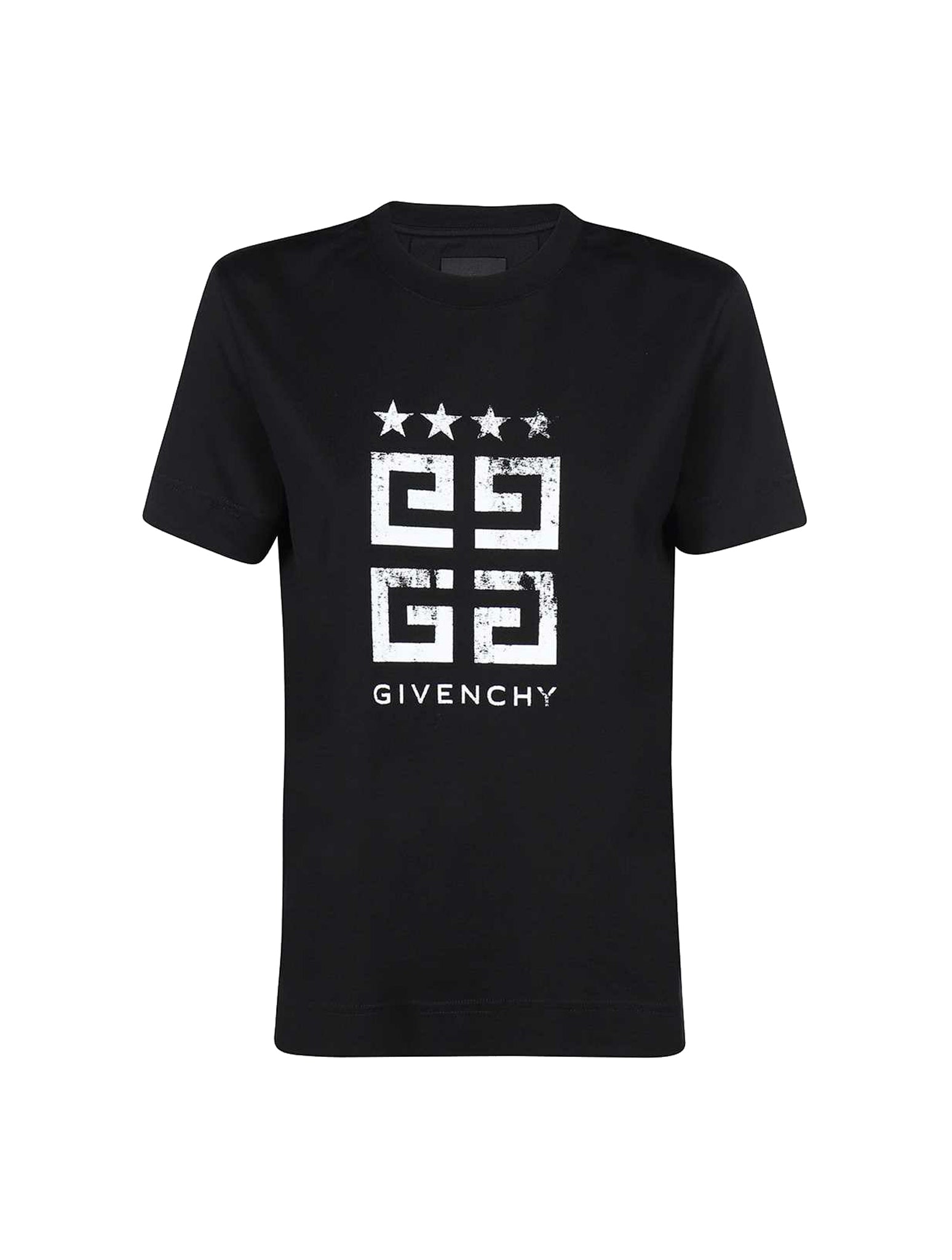T-shirt in jersey di cotone con stampa 4G Stars sul davanti