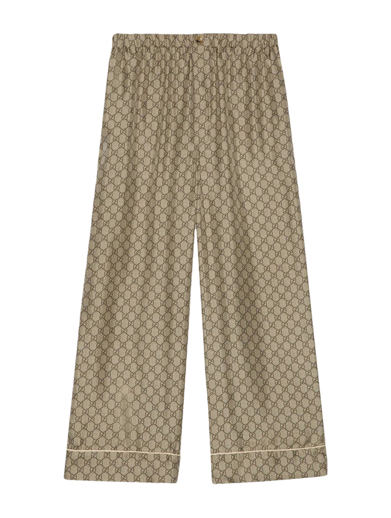 PANTALONE IN SETA GG SUPREME