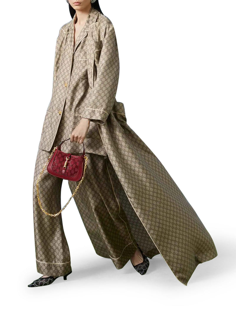 PANTALONE IN SETA GG SUPREME