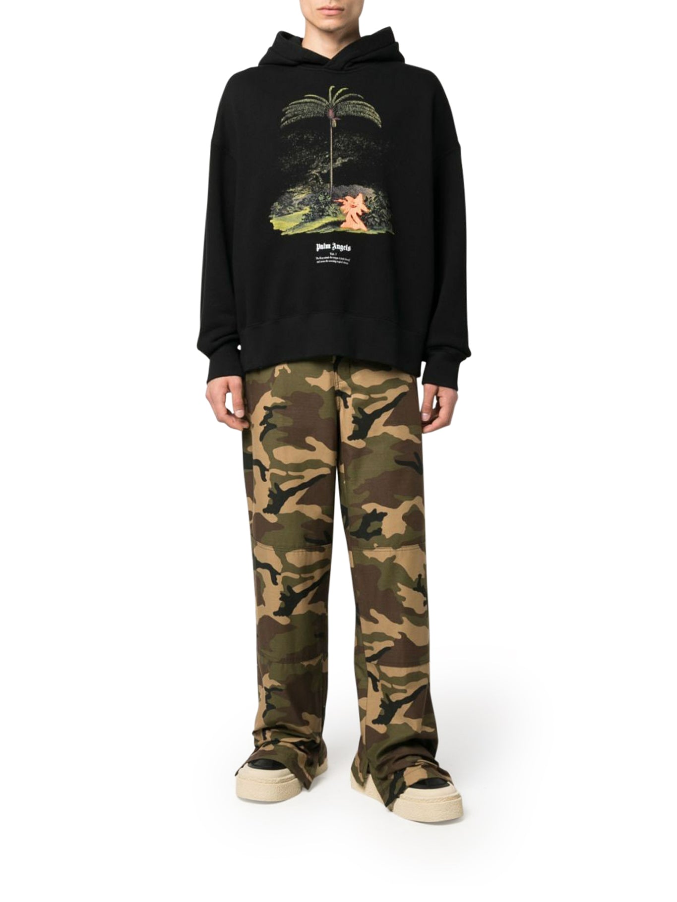 Pantaloni con stampa camouflage