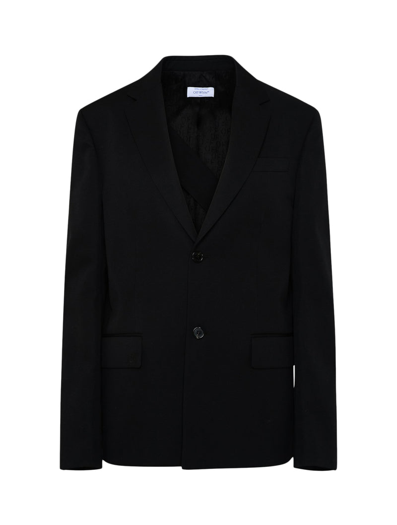 giacca blazer in lana nera