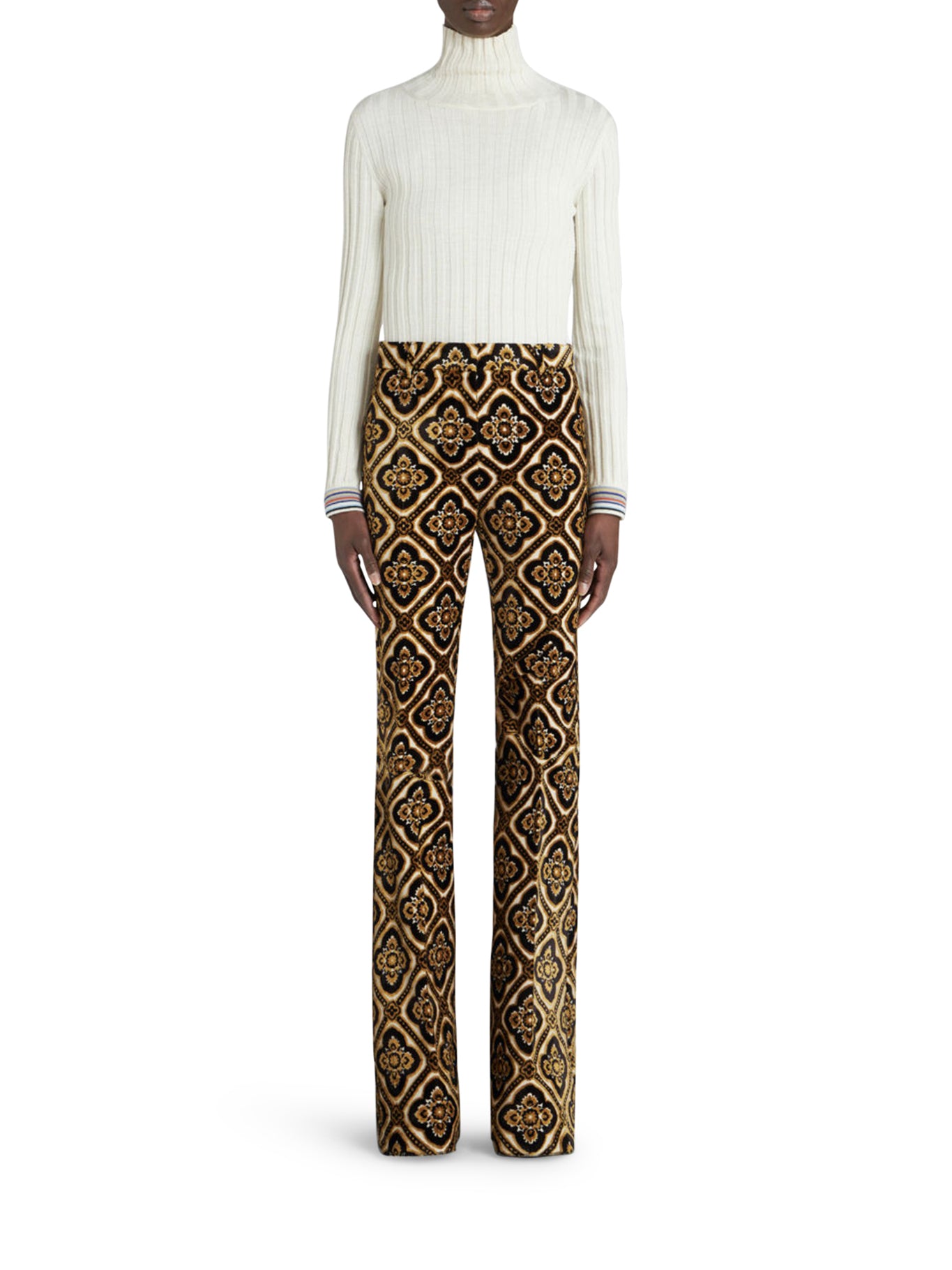 PANTALONI JACQUARD CON MEDAGLIONI