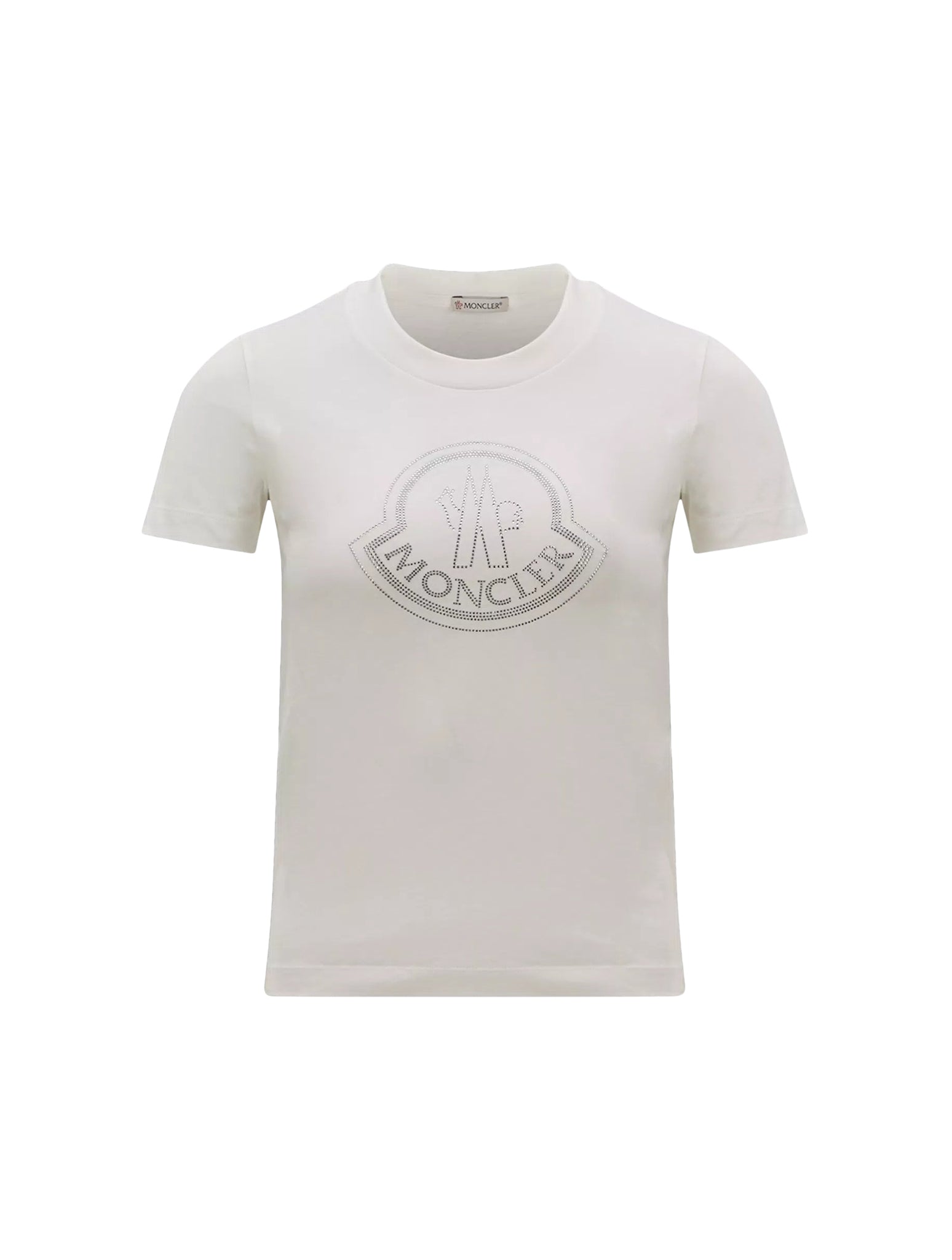 T-shirt con logo cristalli