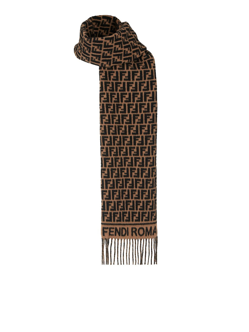 SCIARPA FFMARRONE IN MISTO LANA E CASHMERE