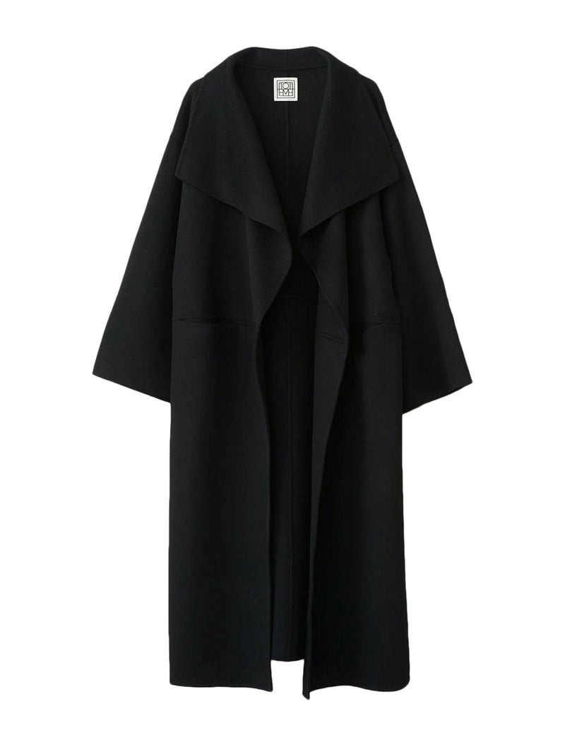 Cappotto esclusivo in lana e cashmere nero