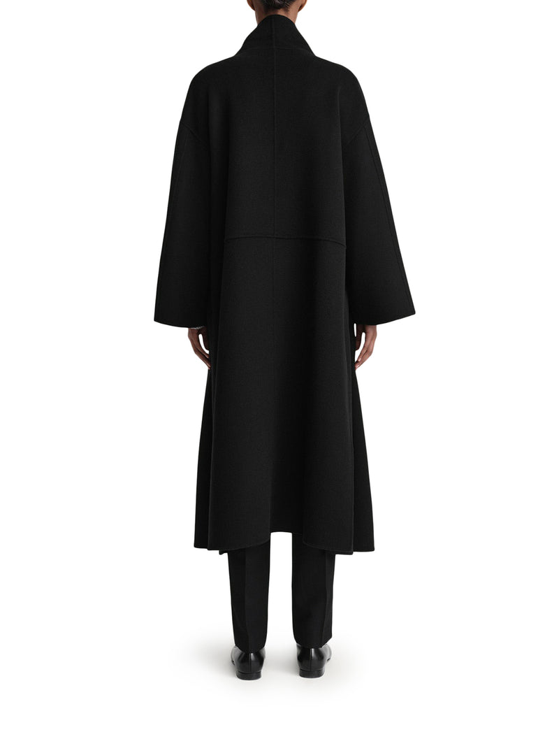 Cappotto esclusivo in lana e cashmere nero
