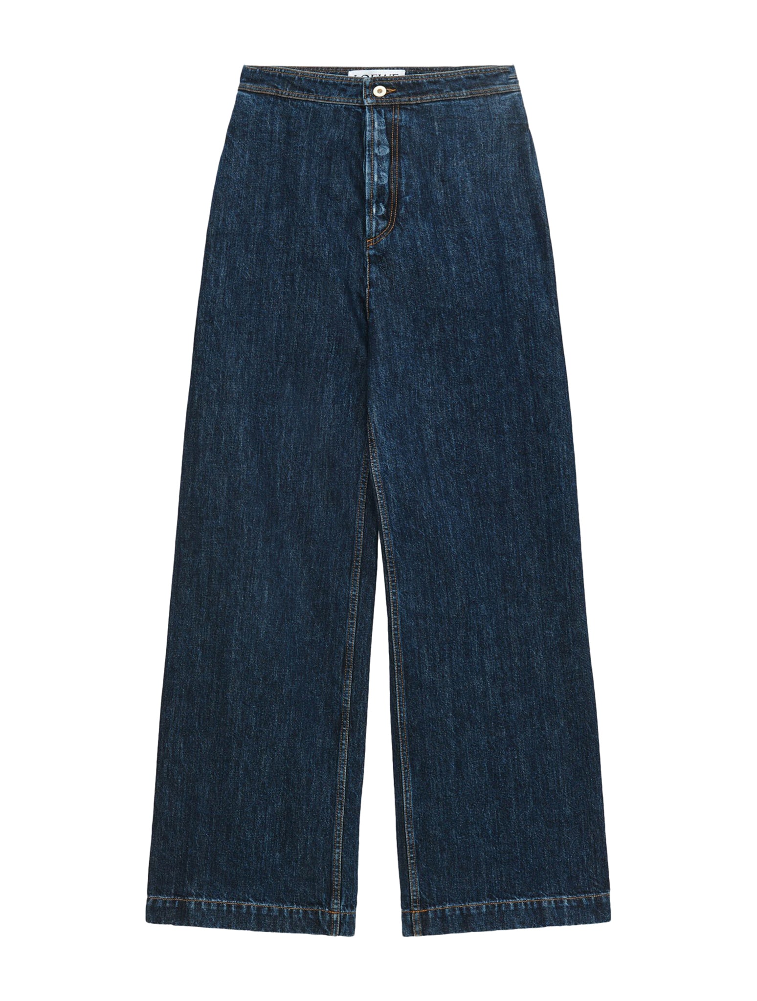 Jeans a vita alta in denim