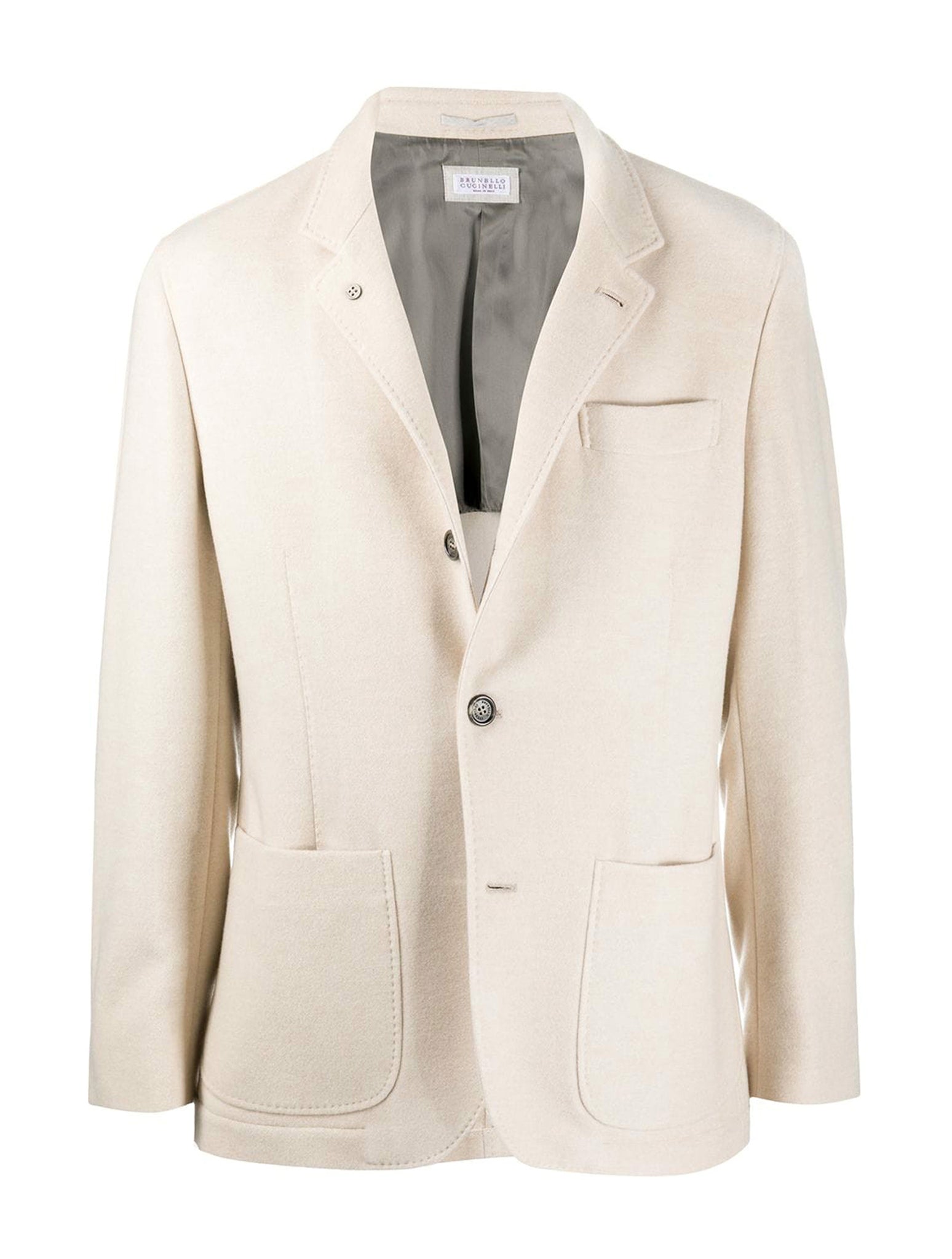 blazer monopetto in cashmere