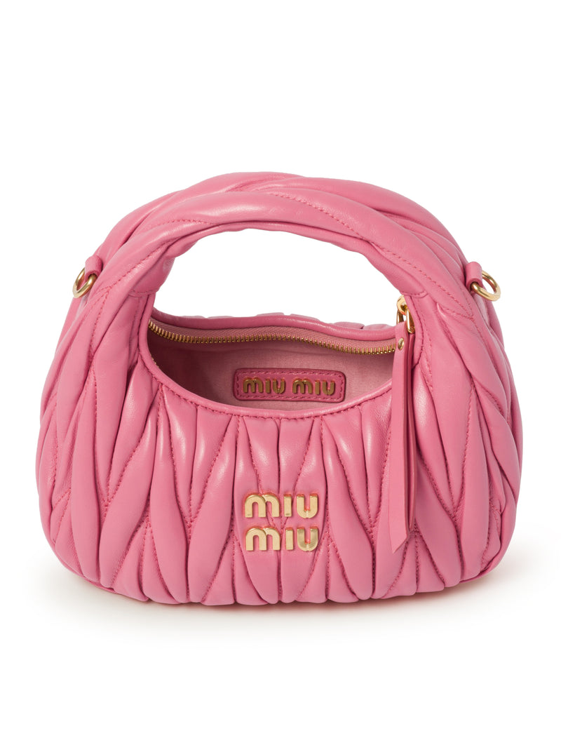 Mini borsa hobo Wander in nappa matelassé