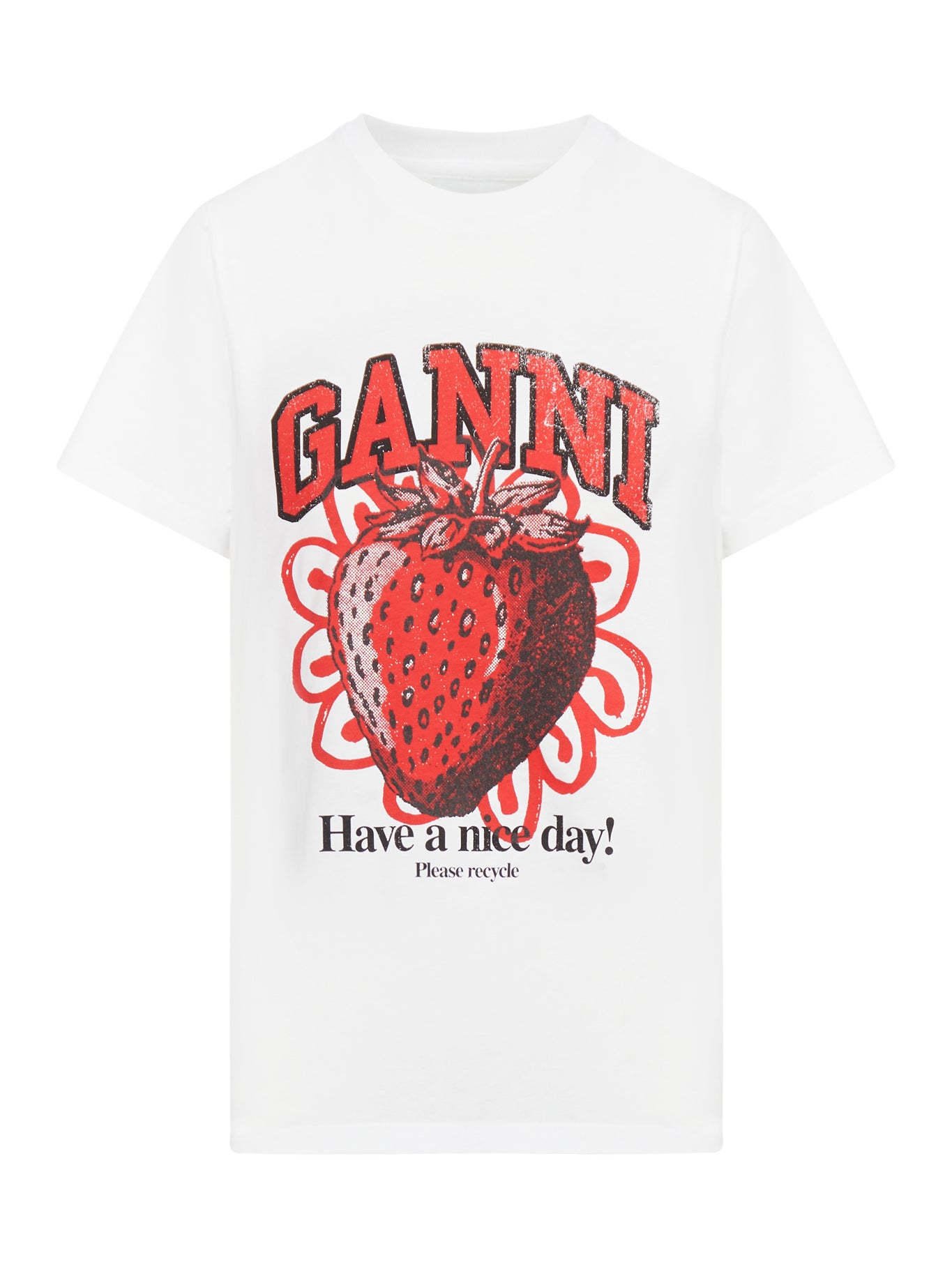 T-SHIRT BIANCA RELAXED STRAWBERRY