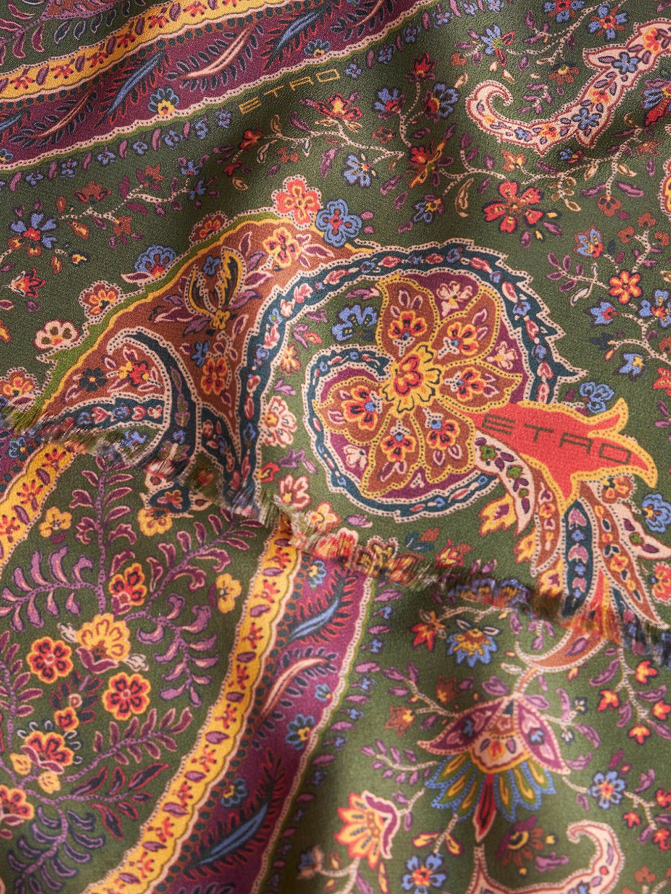 sciarpa in seta con stampa paisley