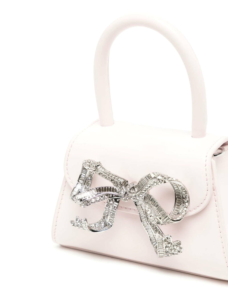 Borsa tote in pelle micro fiocco