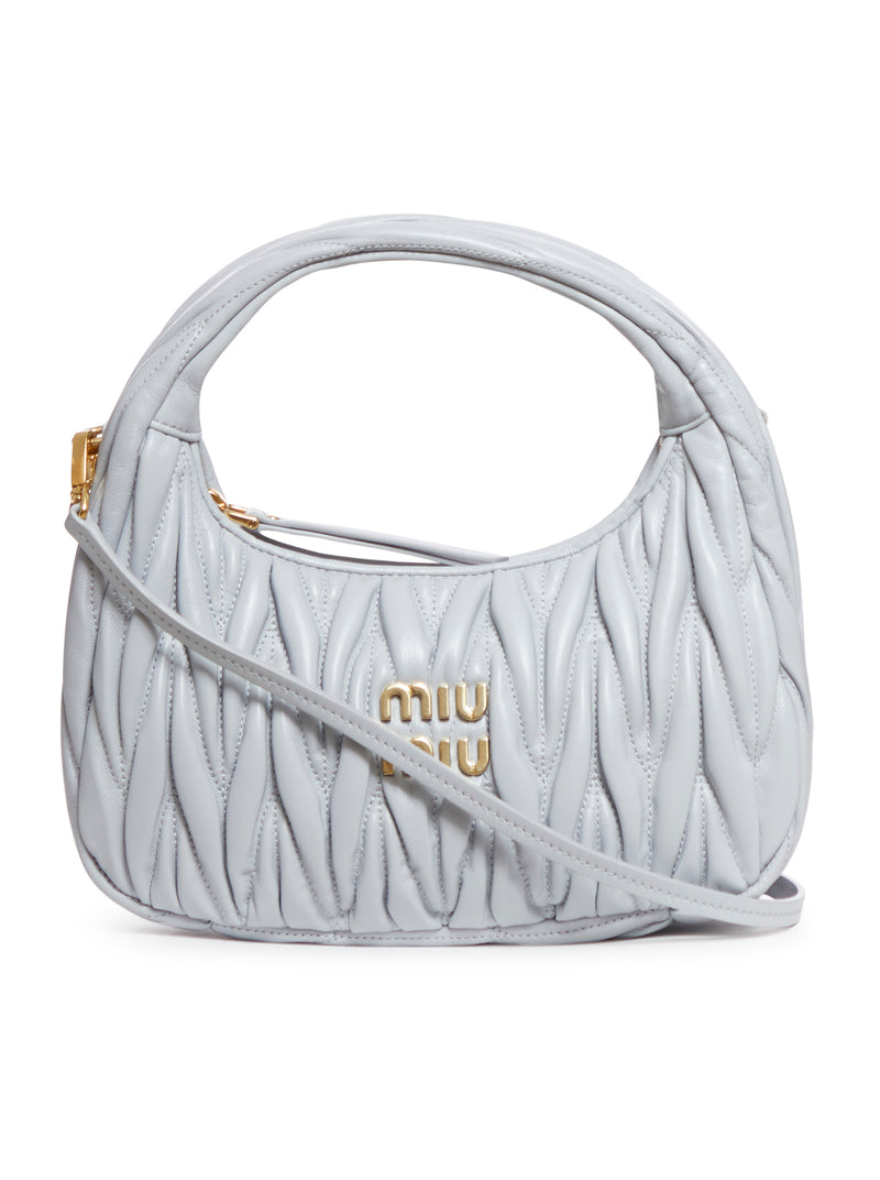 Mini borsa hobo Miu Wander in nappa matelassé