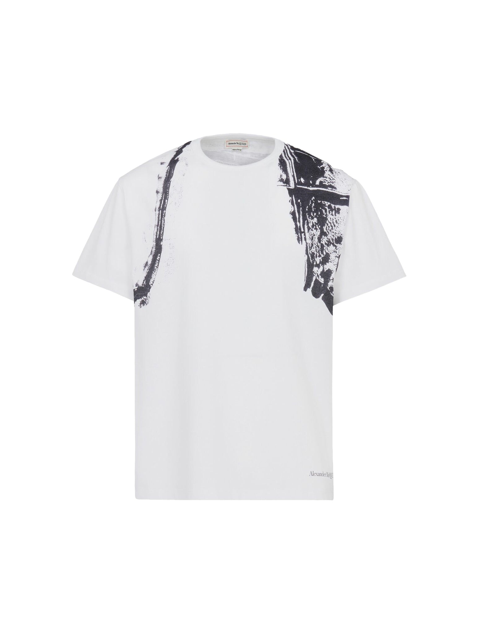 T-shirt da uomo Fold Harness in bianco/nero