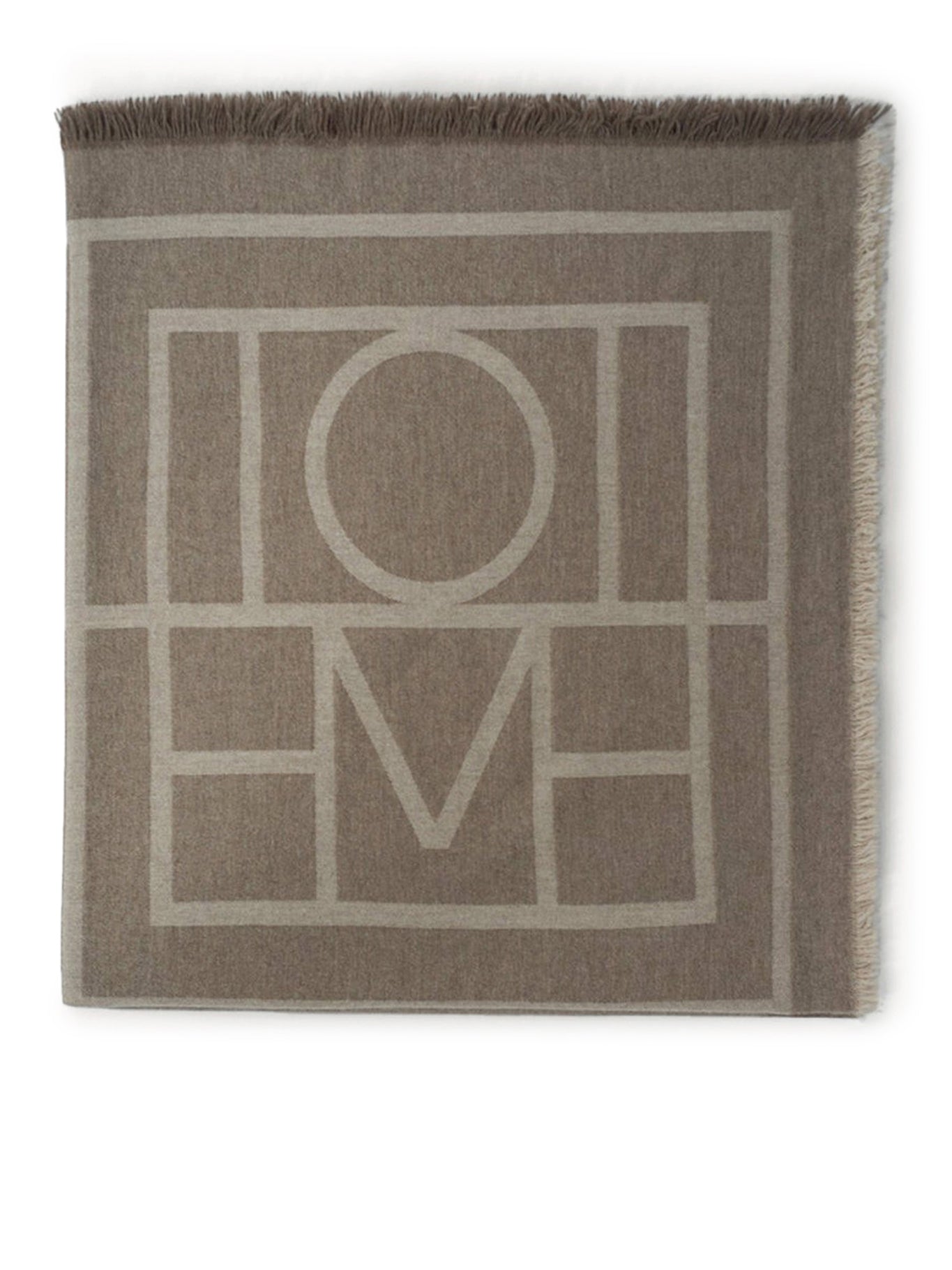 Sciarpa in lana e cashmere con monogramma