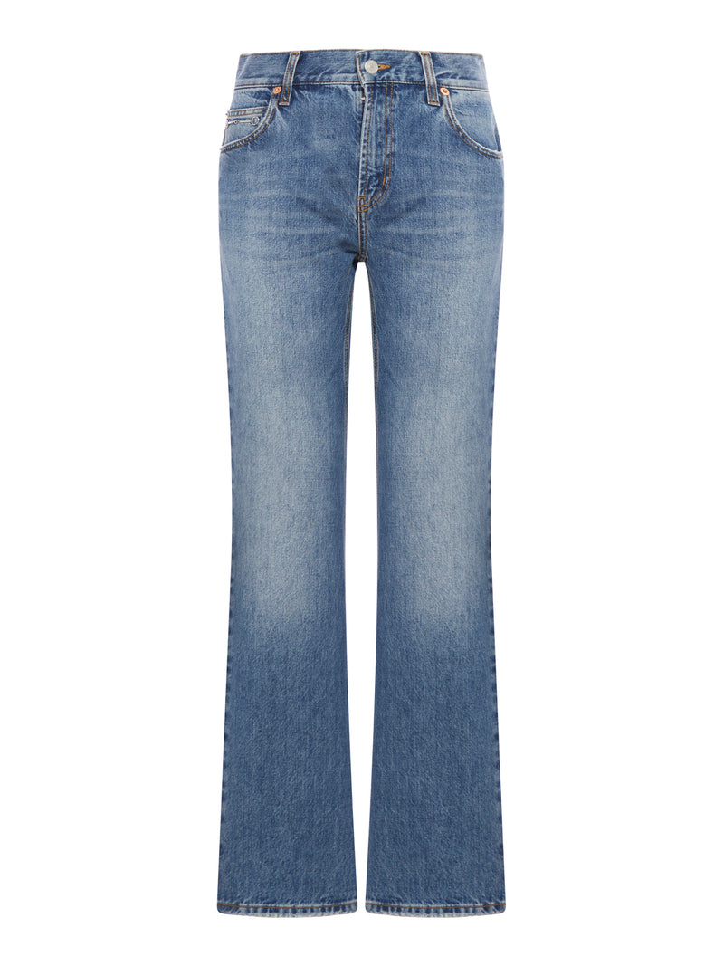 PANTALONE IN DENIM CON MORSETTO SLIM