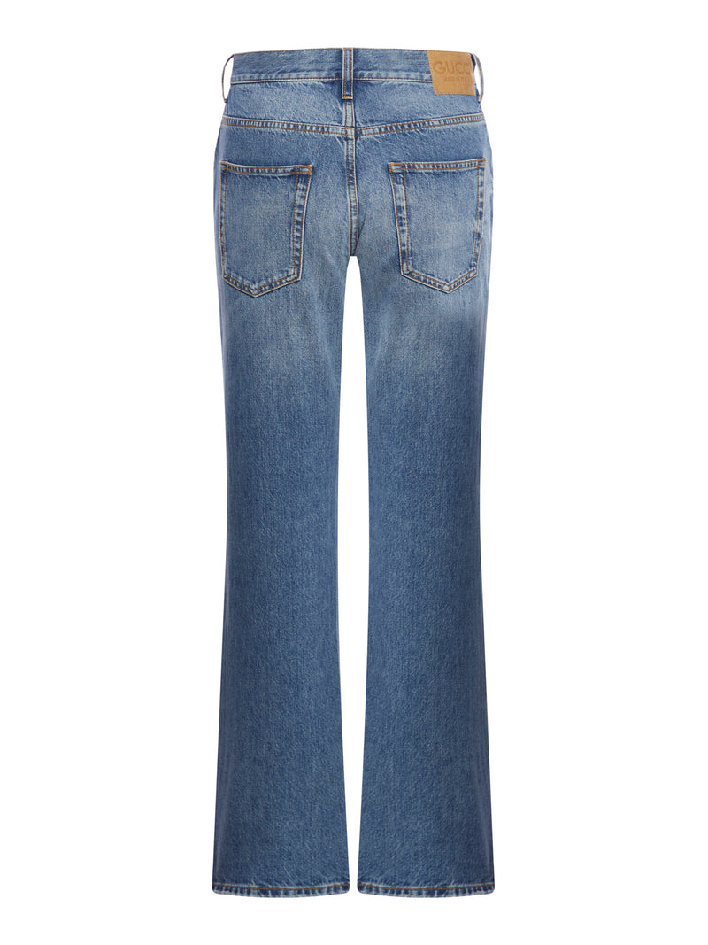 PANTALONE IN DENIM CON MORSETTO SLIM