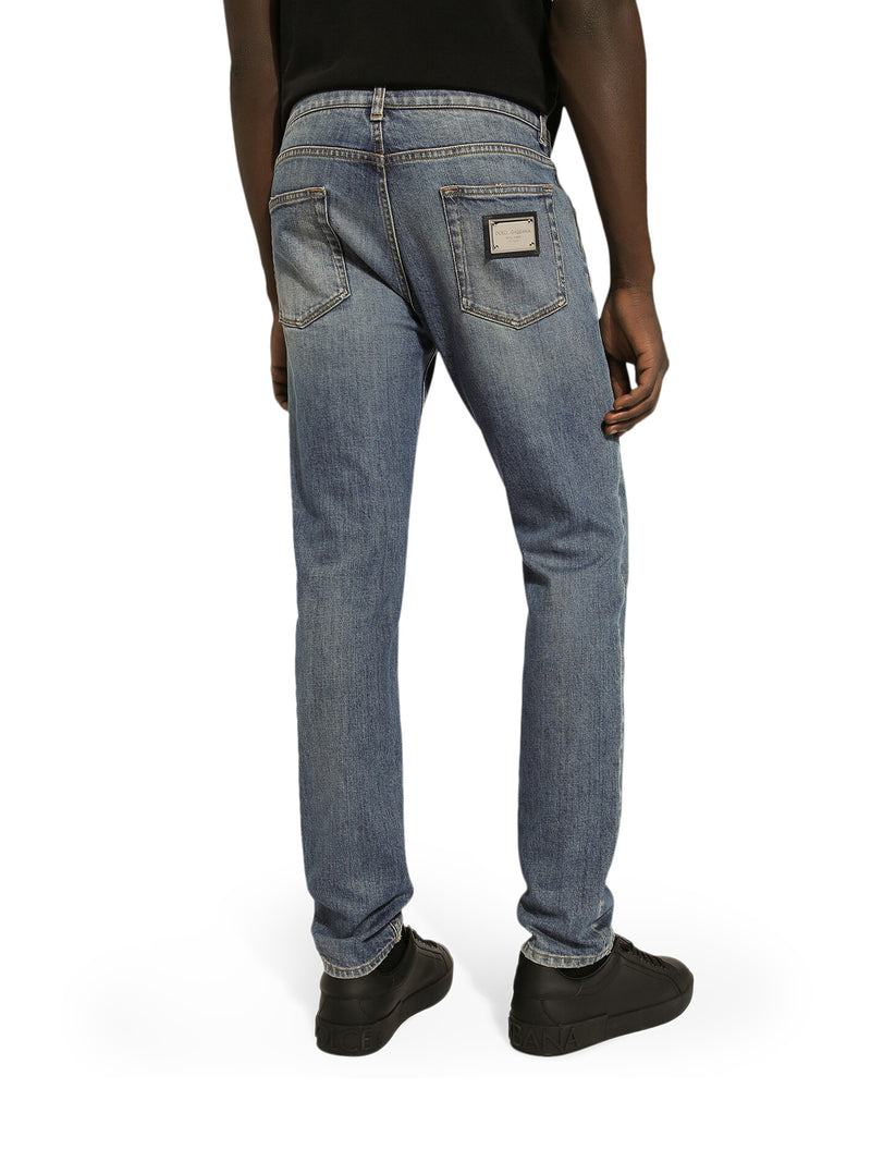 JEANS SLIM FIT IN DENIM BLU STRETCH