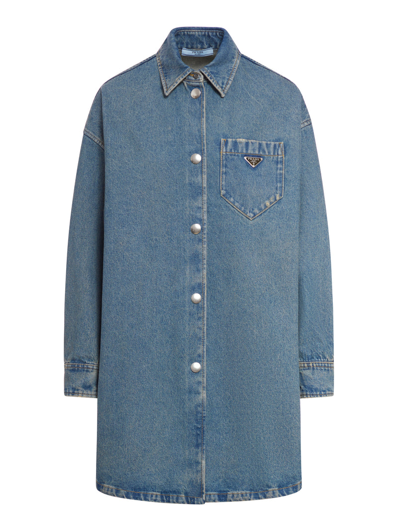 Camicia oversize in denim organico