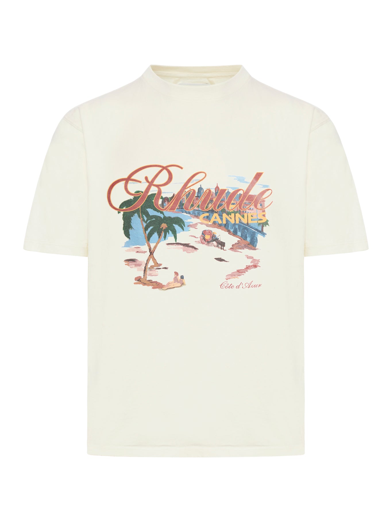 T-shirt in cotone con stampa Cannes Beach