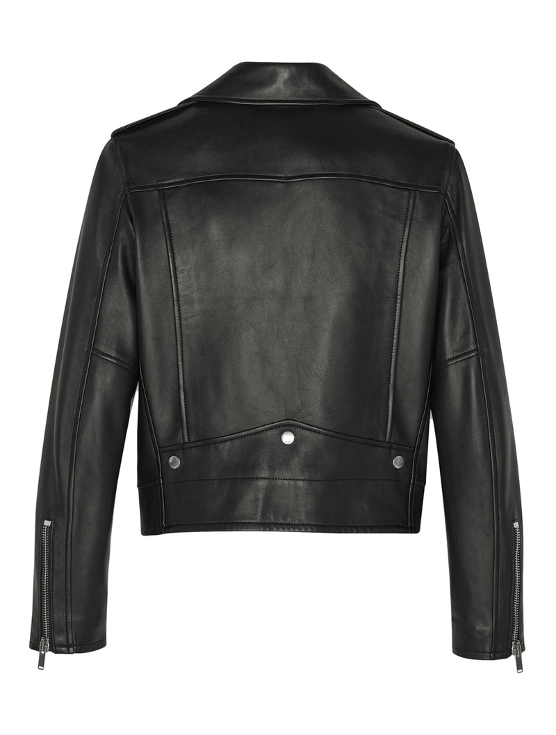 MOTORCYCLE JACKET NERA IN PELLE