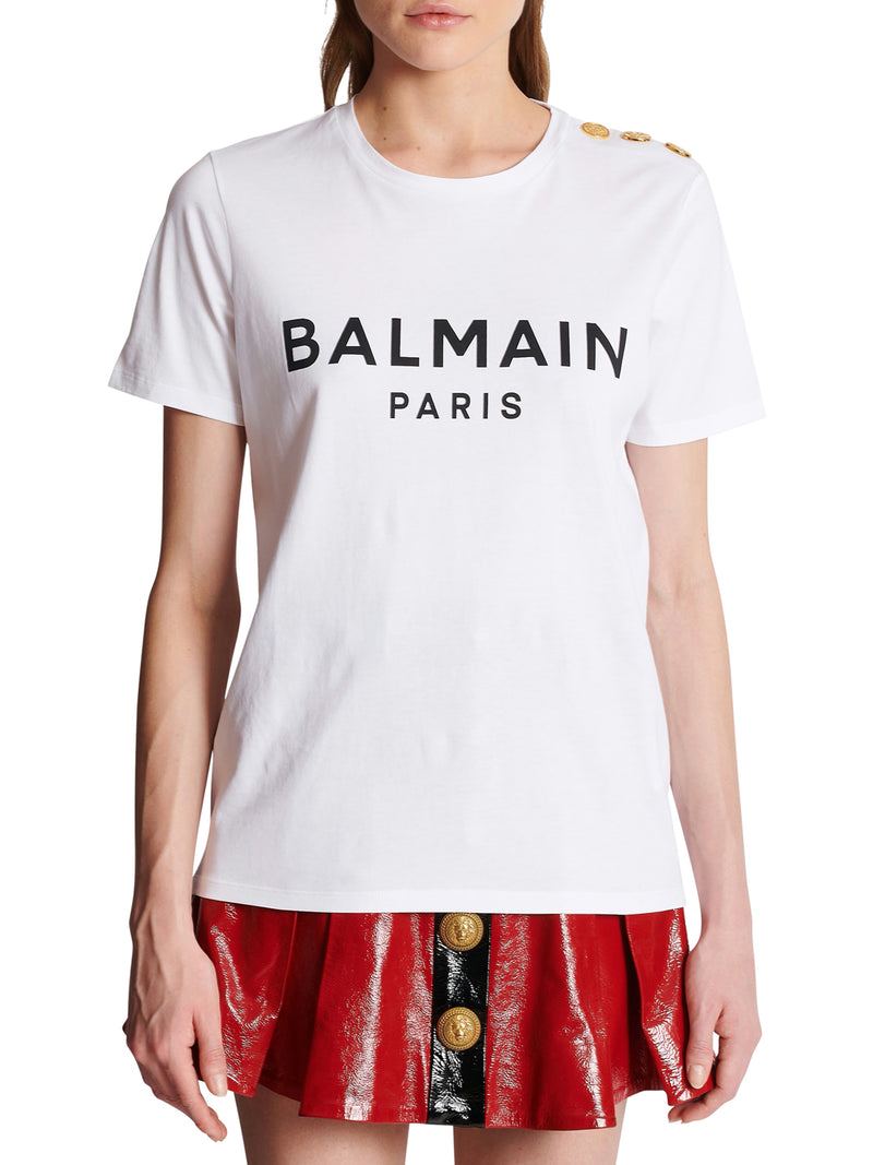 T-shirt con stampa Balmain Paris