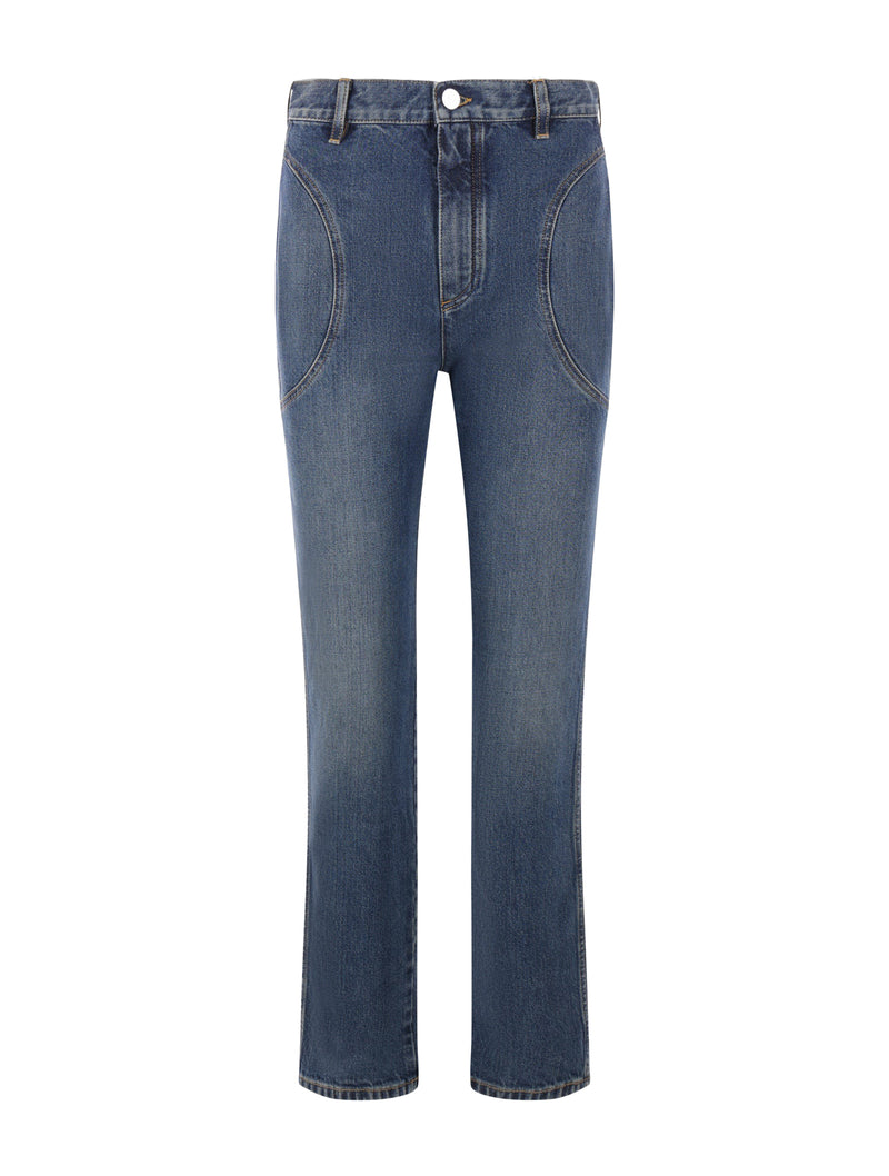 Jeans a gamba larga e vita alta in Azzurro - Loewe