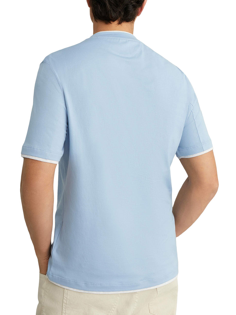 T-shirt in cotone con dettagli a strati