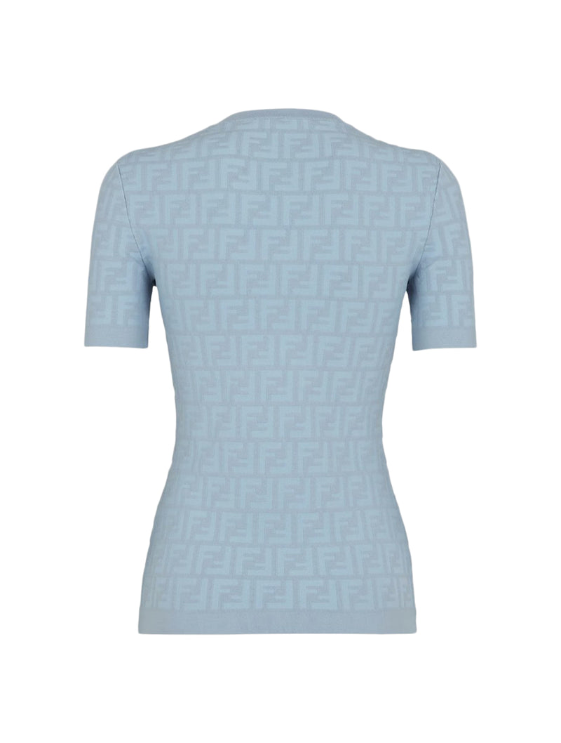 Maglia in viscosa azzurra