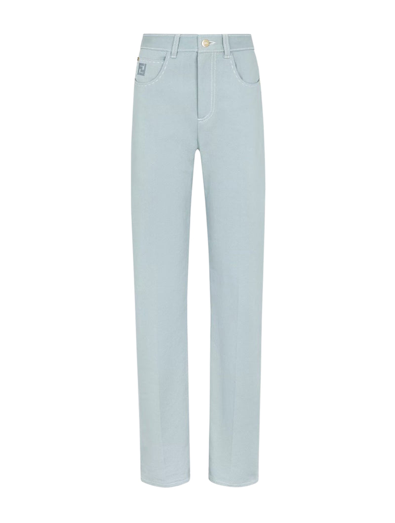 Pantalone in denim azzurro