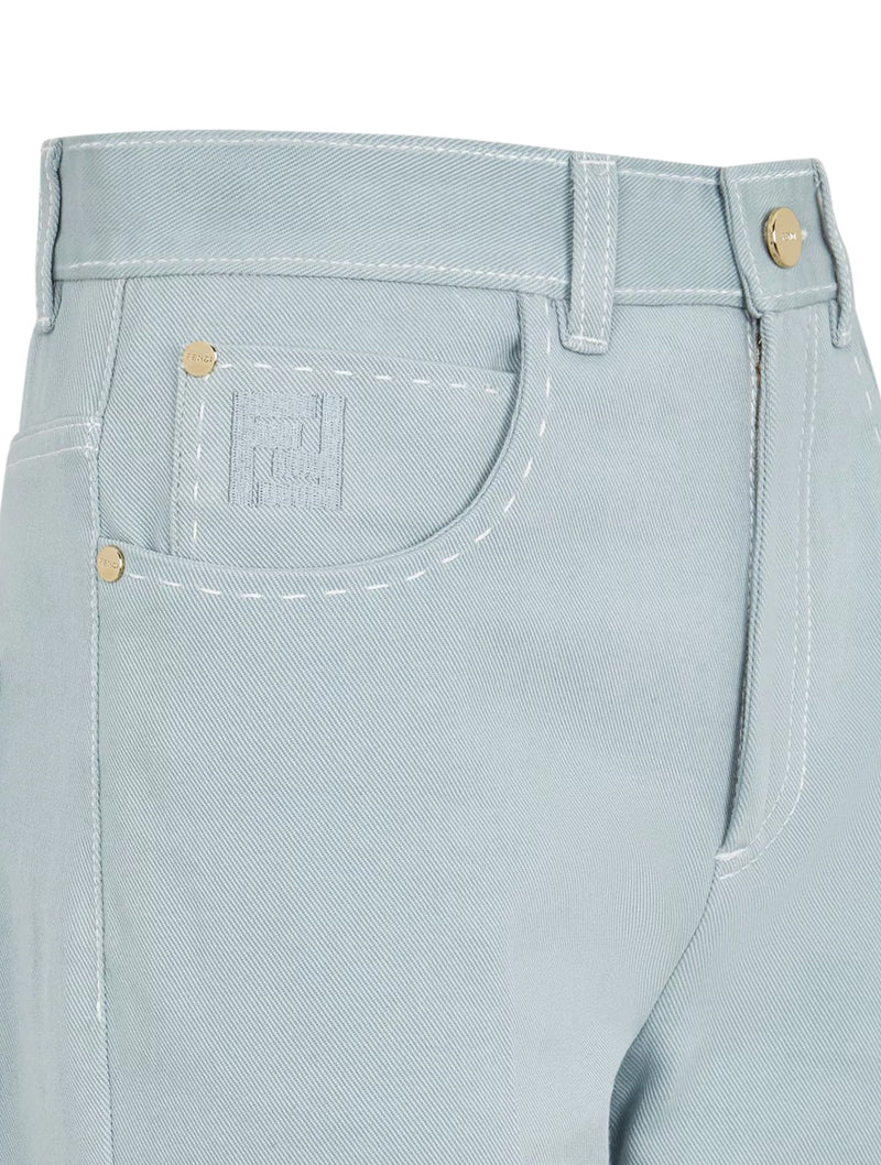 Pantalone in denim azzurro